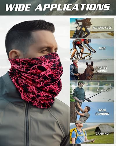 Image of Cuffbow 12 Pack Neck Gaiters Face Mask Balaclava for Men Women Cooling Neck Gaiter Summer UV Protection Scarf