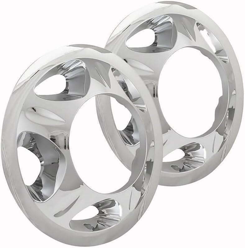 2 Pc Front Chrome ABS 17 inch Wheel Simulators fits 08-10 for Chevrolet for Silverado 35