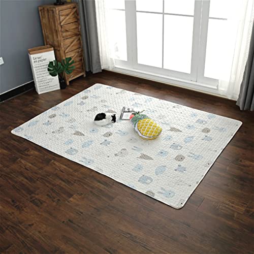 ラグ ラグマット 夏用 おしゃれ 北欧 ナチュラル かわいい 西海岸 洗える 軽量 カラー 滑り止め 110*110cm カーペット リビングラグ オールシーズン 柄 ボーダー 幾何学模様 長方形 アクセントラグ じゅうたん 2畳用 オールシーズン 居間用