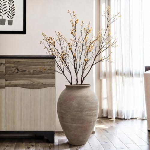 LuxenHome Rustic Ceramic Floor Vase, 17.7' Tall...