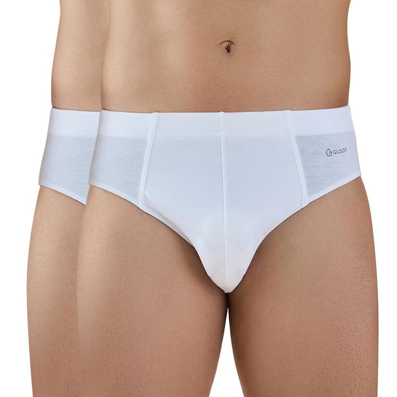 Image of GLOOT Men's Cotton Solid Briefs