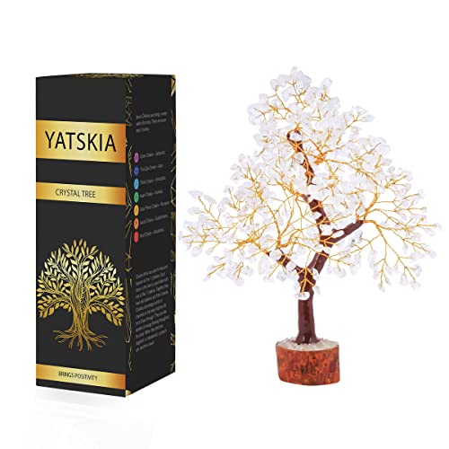 YATSKIA Halskette mit Anhänger Baum des Lebens aus klarem Quarz Cover