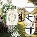 Blulu 3 Packs Wedding Sign Holders with 8 Leather Straps Heavy Duty Adjustable Welcome Sign Stand Metal Easel Stand for Wedding Valentines Seating Charts Ceremony Reception Decor(Black)