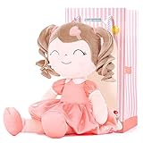 Gloveleya Baby Doll Gifts Plush Curly Girl Toys with Love 16' Orange