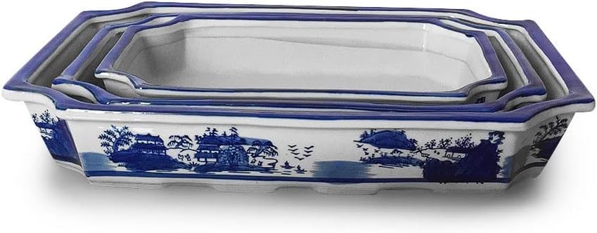 Flowerpot Base Plant Saucer Flower Pot Ceramic Tray Household Flower Pot Base Plant Water Receiving Base Ceramic Flower Pot Base (3 Pieces) for Indoor and Outdoor Garden Plants (Color : A) (A )