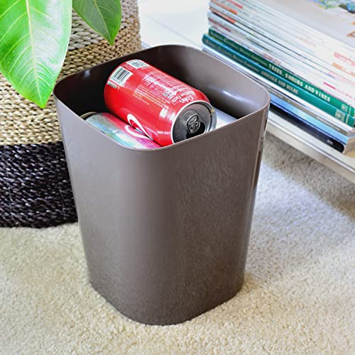 Youngever 2 Pack 5.5L Square Trash Can, Plastic Garbage Container Bin, Small Trash Bin for Home Office Living Room - Image 3