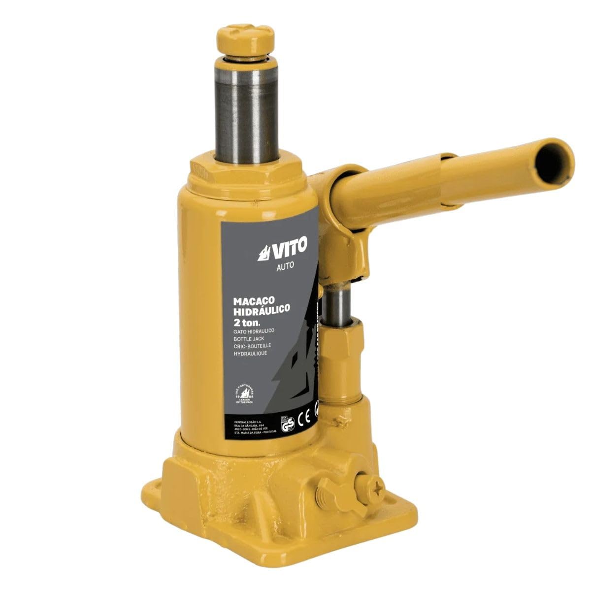 VITO - Cric Hydraulique Bouteille 8 Tonnes Cric de Levage Voiture, SUV Hauteur réglable 20 à 38.5 cm Valve de sécurité Entretien et Réparation Véhicule