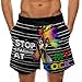 Badeshorts Herren Schnelltrocknende Schwimmhose Sommer Badehosen UV Durchlässige Beachshorts Boardshorts Slim Fit Eng anliegend Schwimmen Shorts mit Netzfutter-Taschen Beachvolleyball Strand Surfen