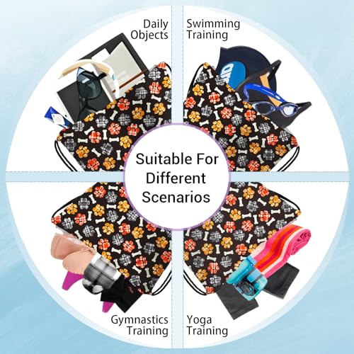 Image of Grip Bag for Gymnast Colorful Paw Plaid Adjustable Gym String Storage Pouch Patriotic Small Bag