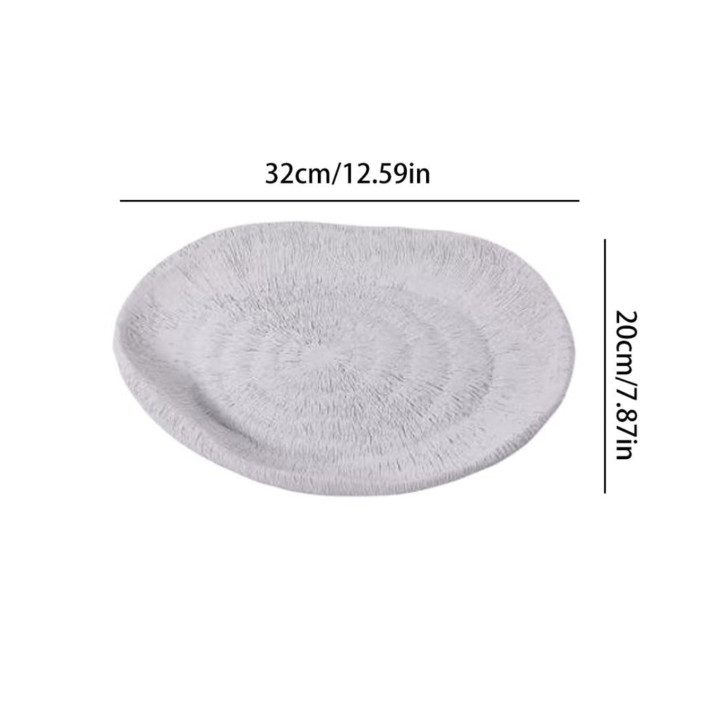Bandejas Servir Comida Bandeja Hecha A Mano De Coral Blanco For El Hogar, Almacenamiento Escritorio For Sala Estar, Joyería Mesa Cama
