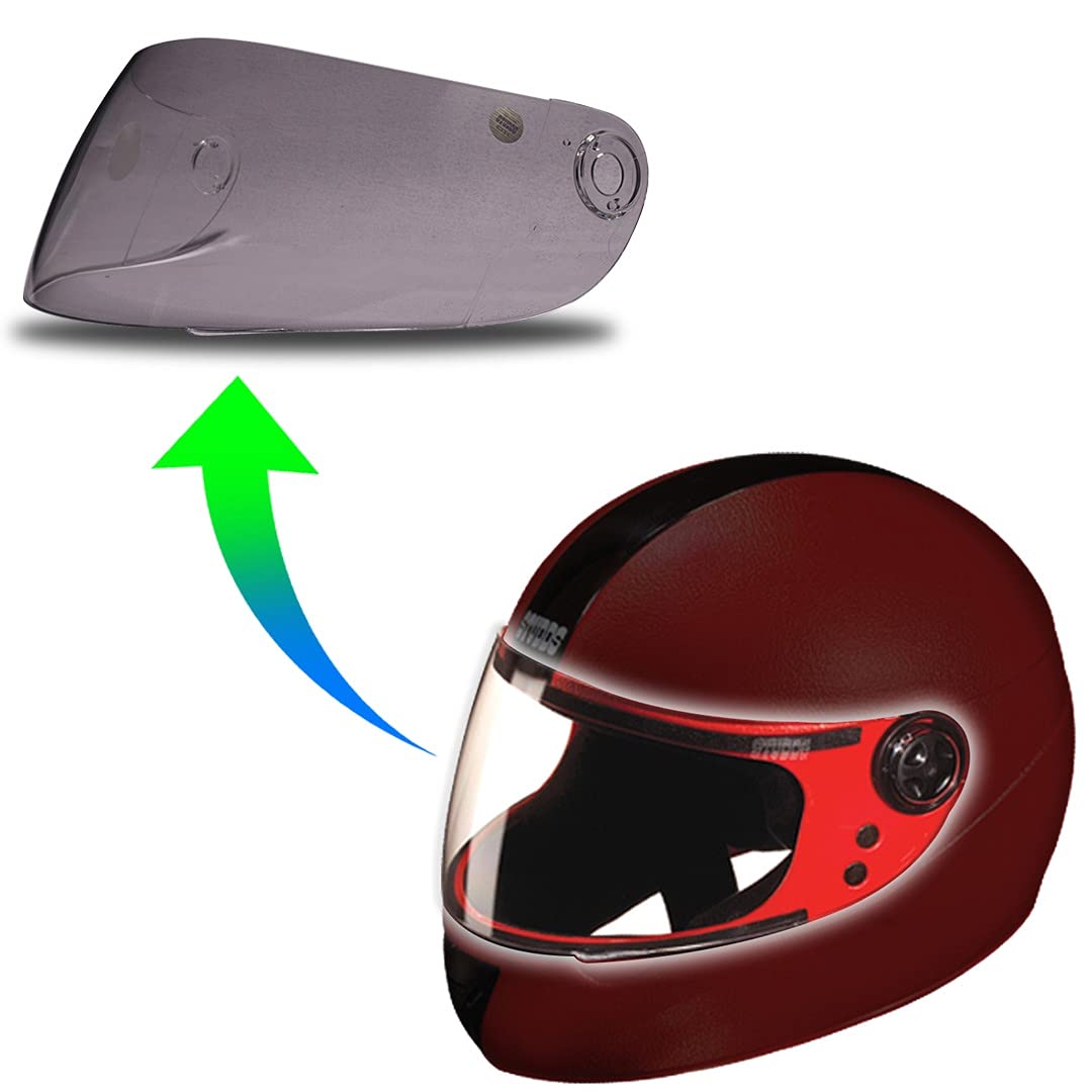 Studds Chrome/Chrome Elite Visor (Clear Visor) | Compatible with Chrome D1,D2,D3,D4 Decor, Chrome Elite, Chrome ECO, Chrome Super, CHROME ELITE 540-image-3