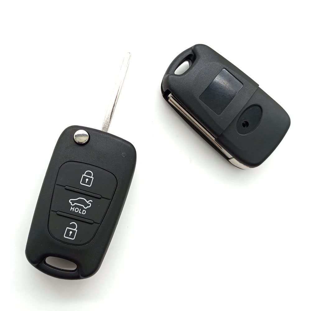 KUNIO Custodia Pieghevole Per Chiave Adatta Per Hyundai Elantra I10 I30 Solaris Tucson Sonata Santa Fe Mistra Creta Verna Cover ABS Chiave Auto Custodia Portachiavi 3 Tasti A Rosso - Foto 7