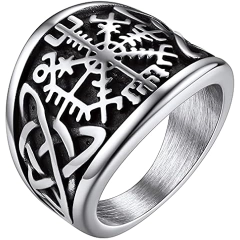 FaithHeart Herren Jungen Viking Kompass Fingerring Cover