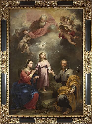 Posters et art pour décoration chambre vintage tableau Murillo trinités célestes 60x90cm