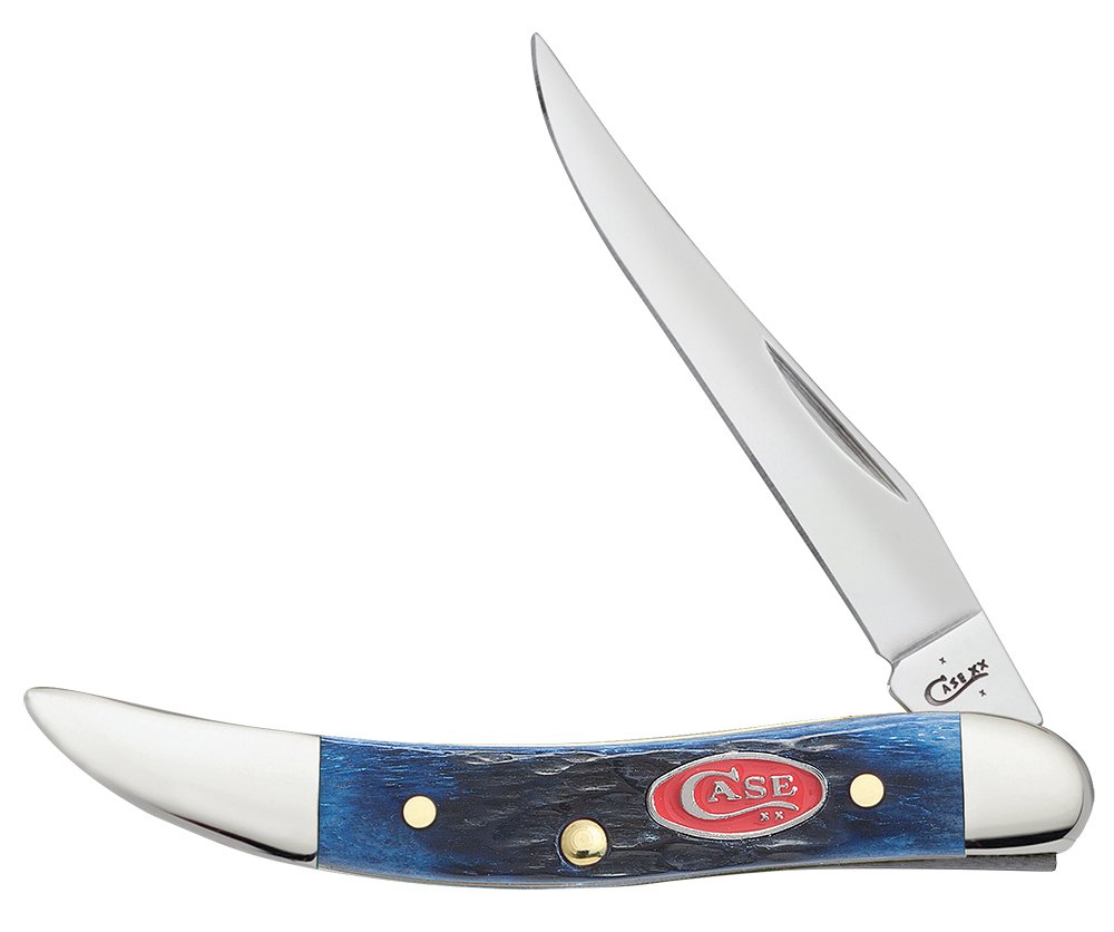 Case Small Navy Blue BoneTexas Toothpick Pocket Knife