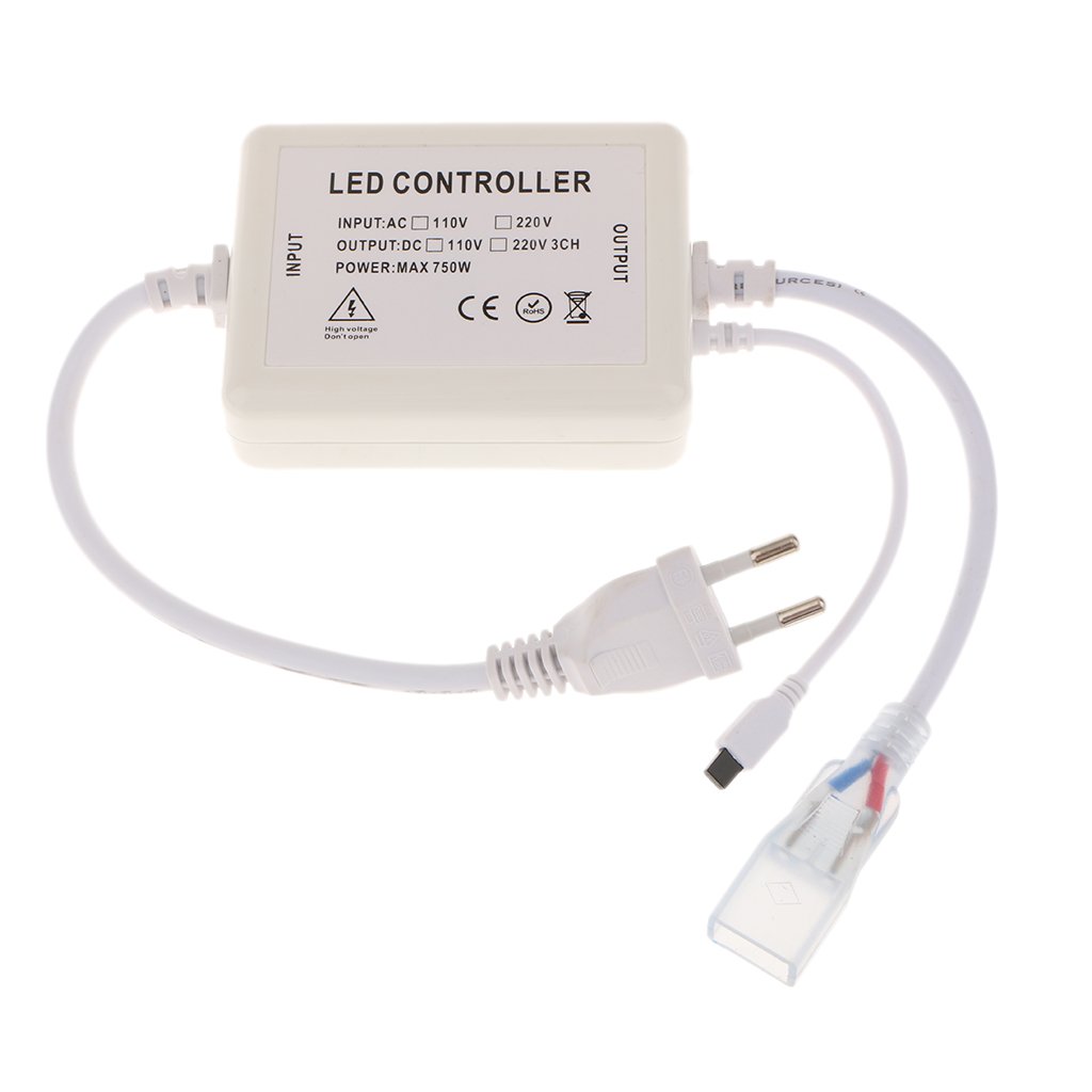 Gazechimp Regulador LED de 23 Teclas para Mando a Distancia para Luz de Tira 220V Enchufe EU