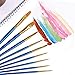 AROIC Paint Brush Set, 10 Pack 100 Pcs Acrylic Paint Brushes Artist Paint Brushes for Oil Watercolor Acrylic Face Rock Painting（Blue）