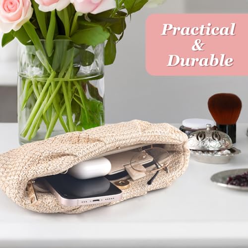 Image of ERKOON Clutch Purse for Women Elegant Pleated Evening Bag Crossbody Shoulder Handbag Envelope Bag with 2 Detachable Chain