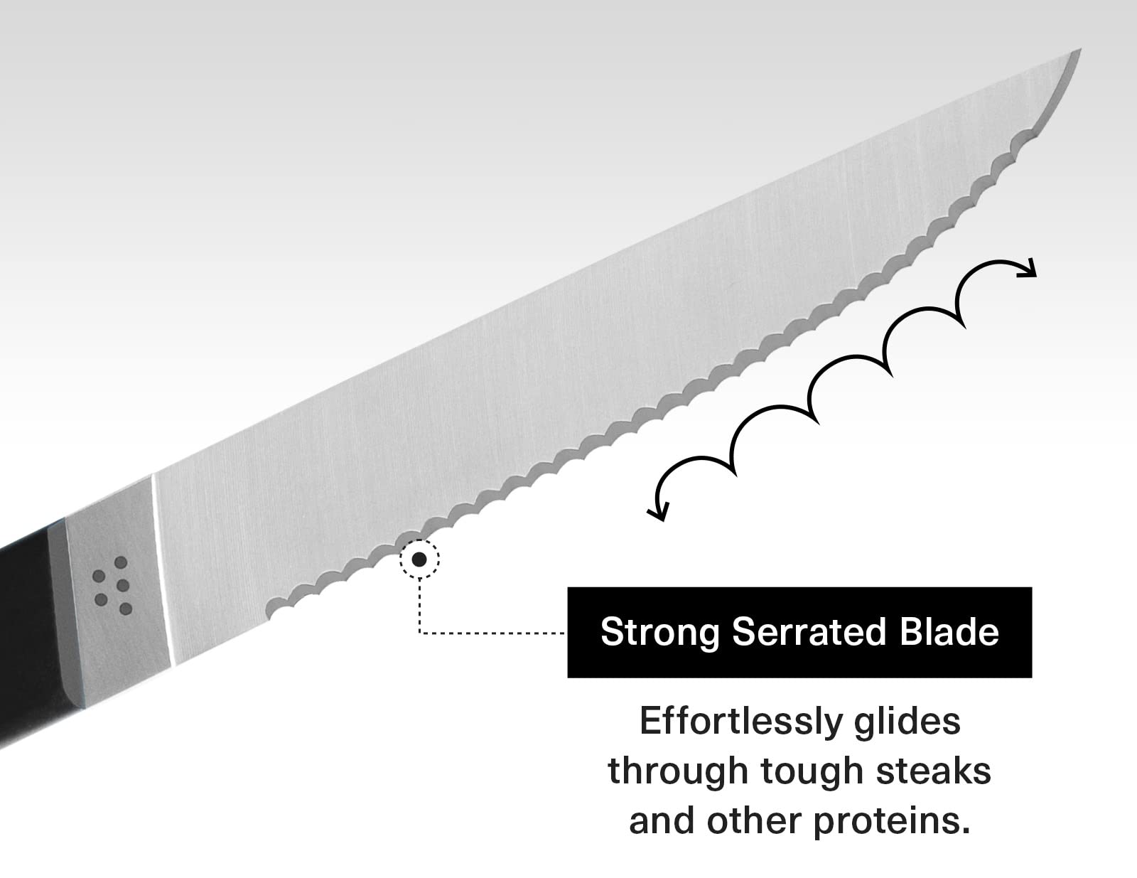 Misen Steak Knives Set Of 4 Precision Serrated Blades