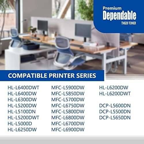 Miniatura 2 de TN820 TN-820 Cartucho de tóner negro repuesto para Brother TN-820 TN 820 TN-850 para impresora MFC-L5900DW HL-L6200DW MFC-L5700DW MFC L5900DW