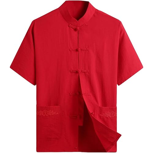 ZooBoo China Clothes Tang Shirt - Martial Arts Kung Fu Short Sleeve Shirt