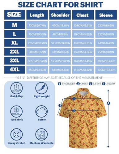 Golf Shirts for Men Moisture Wicking Quick Dry Polo Shirts | Funny Pattern, Lightweight, Breathable Comfort, Stretch Mobility, Casual Golf Polo Shirt miniatura 7