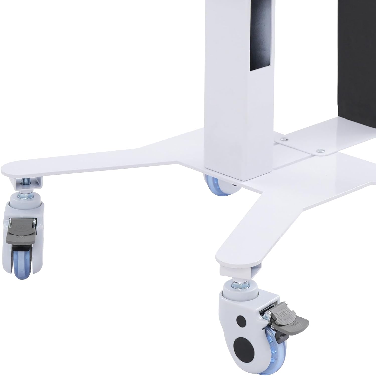 Adjustable Rolling Computer Cart, 3 Tier Mobile PC Standing Workstation, Height Adjustable Medical Trolley Cart, Portable Mobile Computer Cart for Hospital Clinic Dental Office Home Office