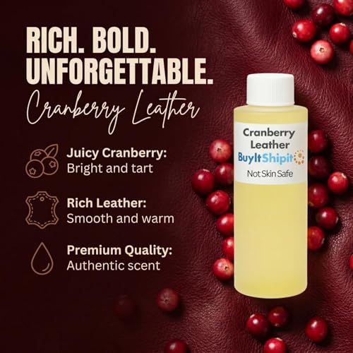 Image of Cranberry Leather from Our Leather Collection - Perfect for Adding Aroma to Freshies, Candles and Diffusers - 8 oz
