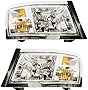 Evan-Fischer Headlight Set Compatible with 2008-2010 Dodge Dakota 2011 Ram Left Driver and Right Passenger Side Halogen With bulb(s)