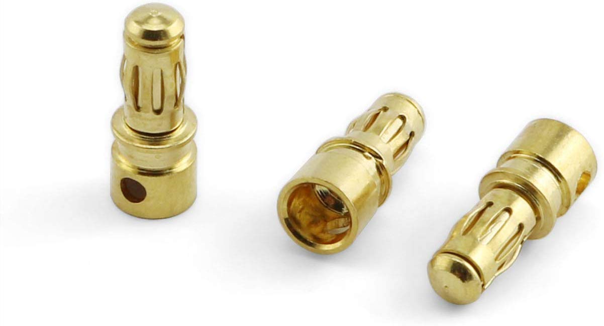 GTIWUNG 15 par pozłacanych wtyczek bananowych, 3,5 mm, do silnika, bezszczotkowy silnik ESC, pozłacane wtyczki bananowe, wtyki kulowe (15 szt. 3,5 mm męski wtyk + 15 szt. 3,5 mm wtyk żeński 3,5 mm)