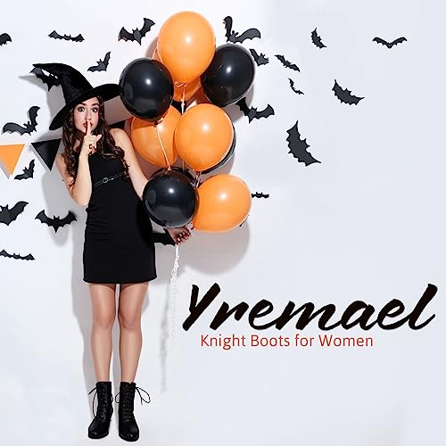 Women's Victorian Ankle Boots - Mid Calf, Round Toe, Black Boots with Chunky Heel & Lace Up Detail3