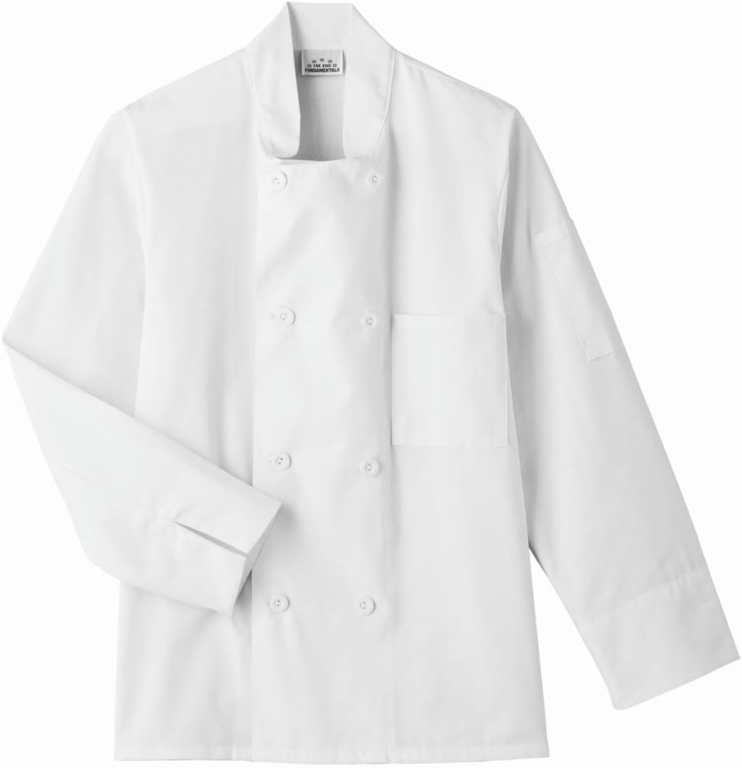 Five Star 18000 Unisex 8 Button Chef Jacket White S