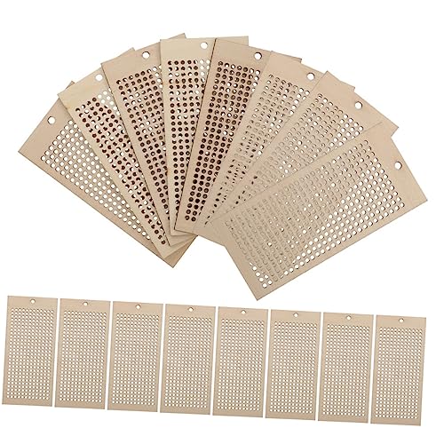 Operitacx 16pcs Cross Stitch Kits for Kids Embroidery Kit Kids Bookmark Bookmarks for Kids Bulk Wood Bookmark Cross Stitch Bookmark Blank Bookmarks Child Wooden Bookmark Hollow Out