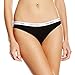 Price comparison product image Calvin Klein - Womens Thongs - Carousel - 90% Cotton 10% Elastane - Medium Rise Waist - Cotton Stretch Jersey Black - L