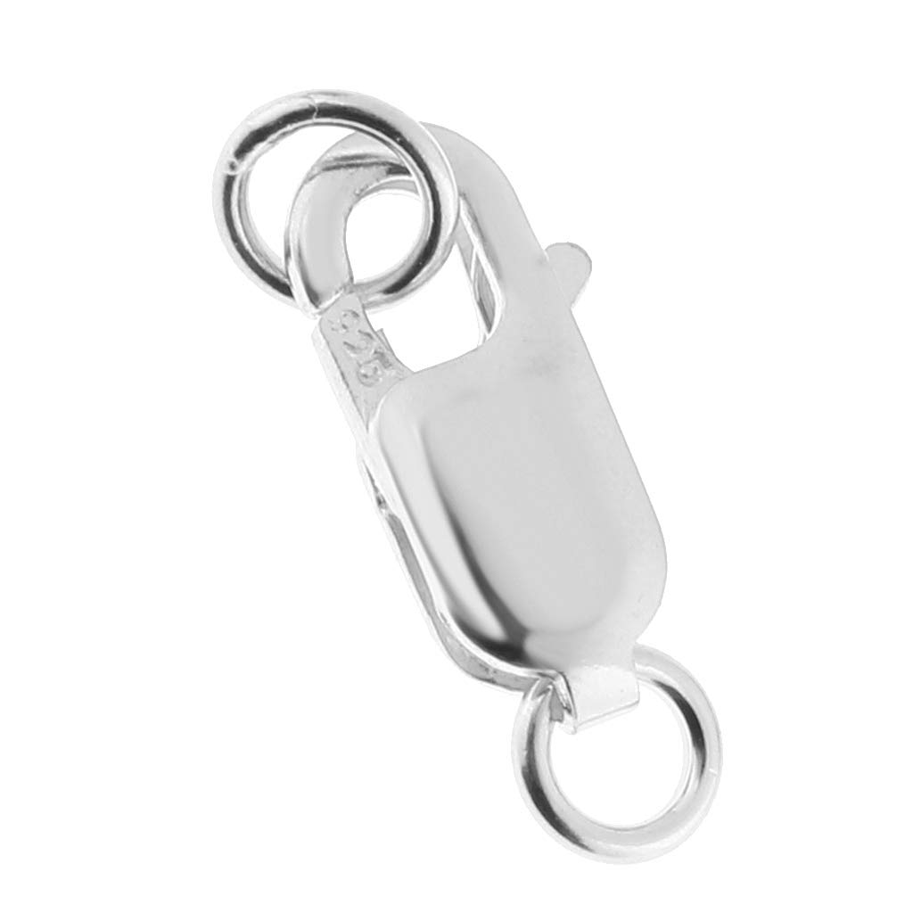 925 Lobster Claw Clasps with Loop for Keychain Jewelry Finding Silver