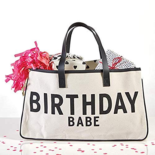 Image of Santa Barbara Design Studio Tote Bag For Women Canvas Shoulder Bag with Genuine Leather Handles,