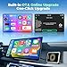 LAMTTO 4-in-1 Wireless CarPlay Android Auto Adapter with App Download and Remote Control,Magic AI Smart Box for Netflix/YouTube/TikTok,Support 4K Video,USB Playback,for Cars with OEM Wired CarPlay