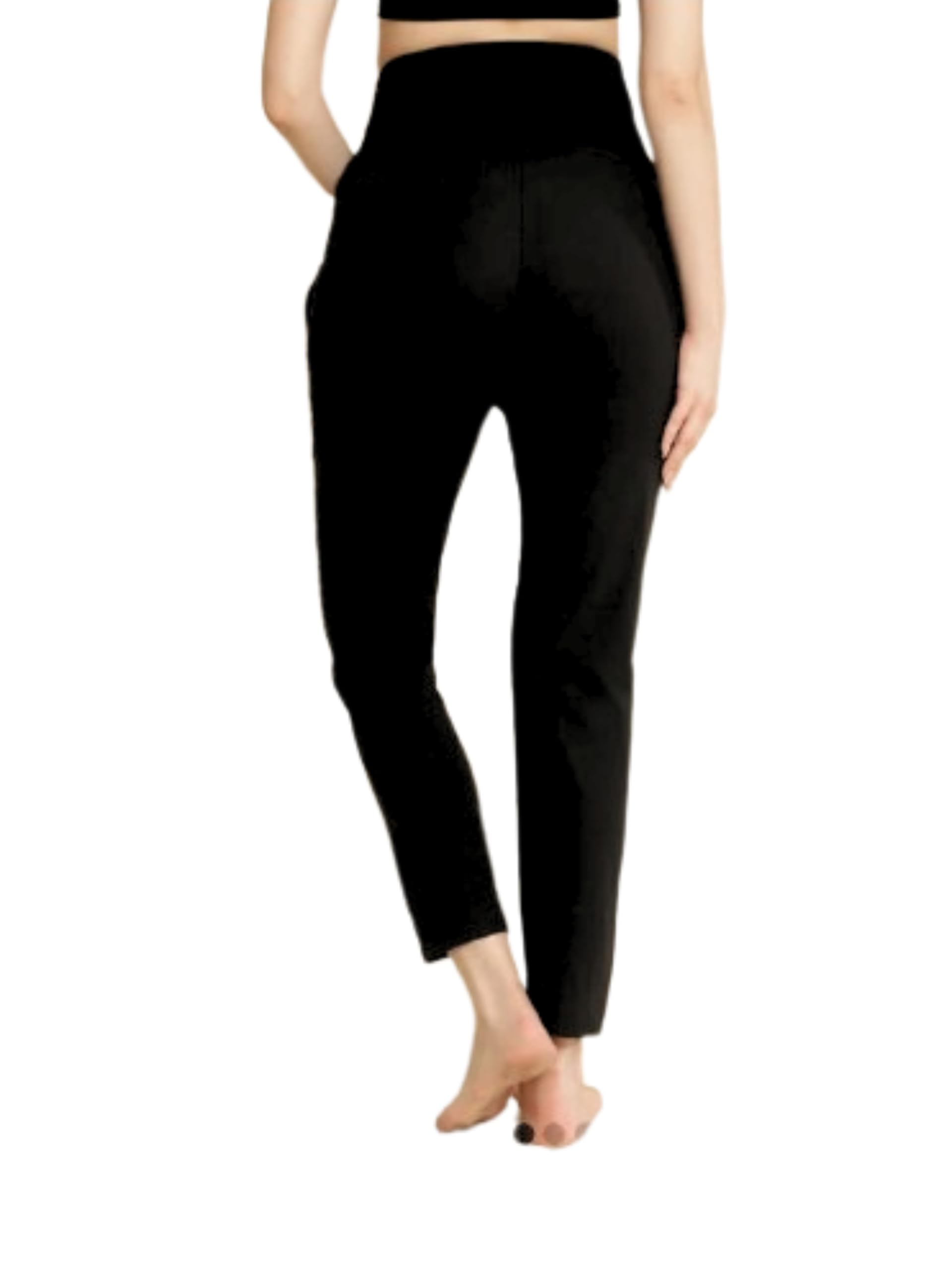 FASHIOSPICE Ankle-Length Cotton Maternity Pant for Pregnant Women, Offering Ultimate Support and Comfort as Bottom Wear Pregnancy Pants (Pack of 1) (L, Black) - Image 4 thumbnail