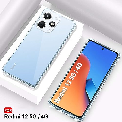 Image of TheGiftKart Crystal Clear Back Cover Case for Mi Redmi 12 5G / Poco M6 Pro 5G | Shockproof Soft TPU Case | Cushioned Edges for Ultimate Protection Back Cover Case (TPU, Transparent)