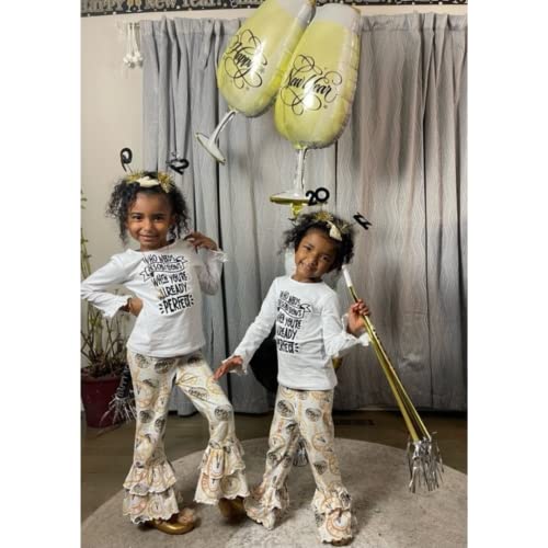 Image of Unique Baby Long Sleeve with Ruffle Leggings for Girls Kids Toddler Clothing Set Outfit