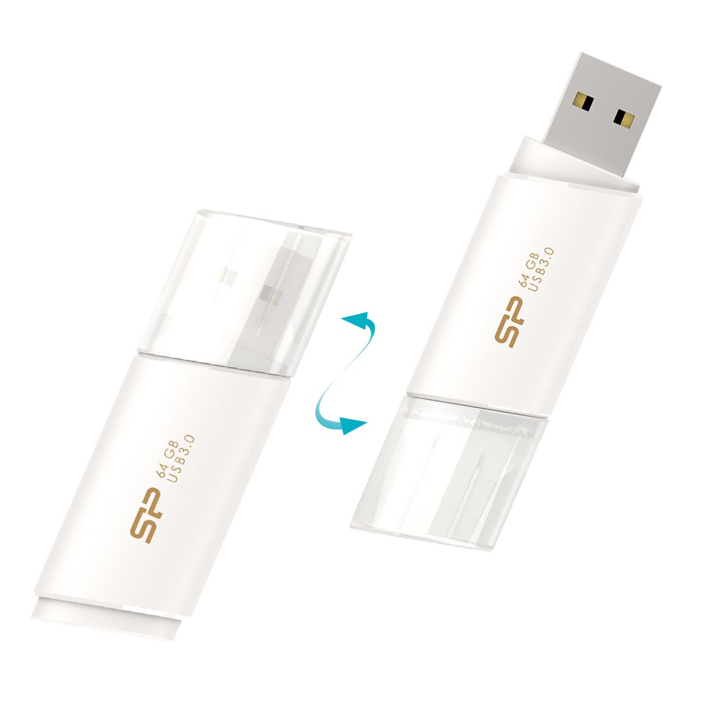 Silicon Power 64 GB pamięć USB B06 USB 3.1 Gen1 Interfejs superprędkość do 150 Mb/s - biały