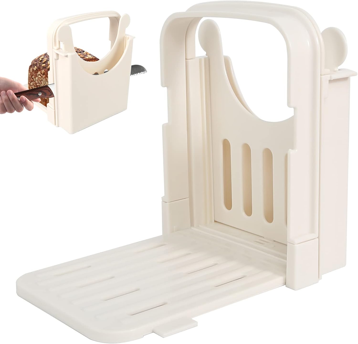 Bread Slicer, Foldable Bread Slicer Guide Plastic Bread Cutting