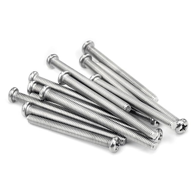 M6 Phillips round head extension screws Cross slot extra long pan headle bolts 304 Stainless steel threaded nails 6~65mm length - (Size: M5x8mm 12pcs)