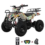X-PRO Kids Gas Powered ATV 4 Wheelers 40cc ATV Quads, Pull Start! Disc Brake! 6' Tires! (Cartoons)