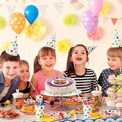 7.5 Barcelona Cake Topper – Round Edible Birthday Cake Decorations, Happy Birthday Cake #TOP3