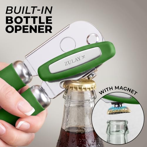 Image of Zulay Kitchen Stainless Steel Swing Open Manual Can Opener Comfortable Grip