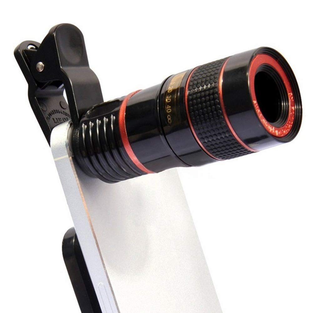 FSXTMMM Universal 8X Optical Zoom Portable Mobile Phone Telescope Camera Lens And Clip For Smart Phone