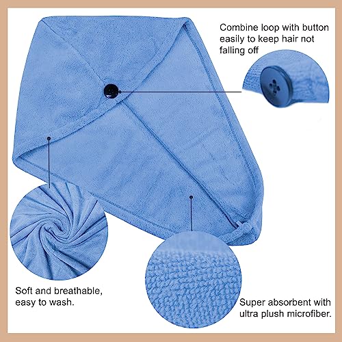 Image of Sassoon Venir Microfiber Hair Wrap Towel for Women (Heaven Color, Free Size) with Smooth Texture Super Absorbent Quick Dry Hair Turban for Drying Hair