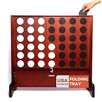 SPORT BEATS Giant Wooden 4 in a Row Game 2.7 Ft The Original Patented Foldable Tray Yard Giant Outdoor Beach Games for Adults and Family - Two Ways to Play