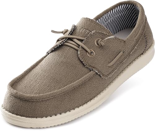 WHITIN Men's Slip-on Loafers Casual Boat Shoes Deck Walking Fashion Lightweight Sneaker Size 8 Brown...